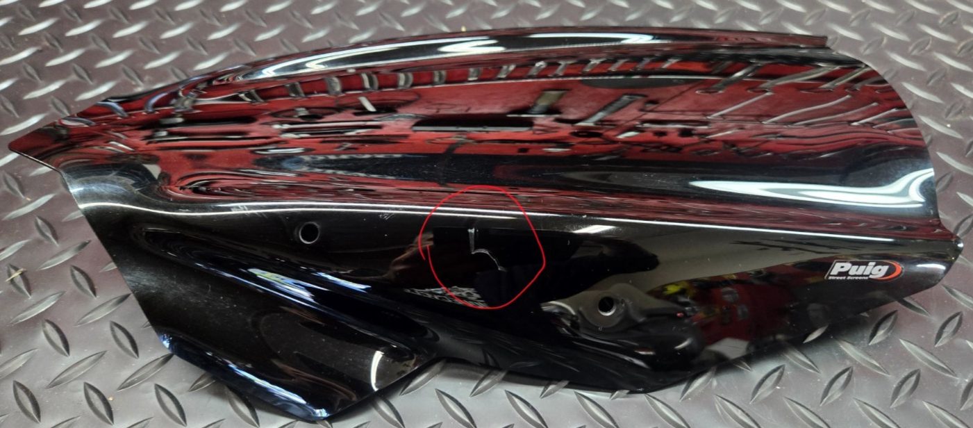 Puig Naked Sport Windscreen Black Kawasaki Z400  #0438