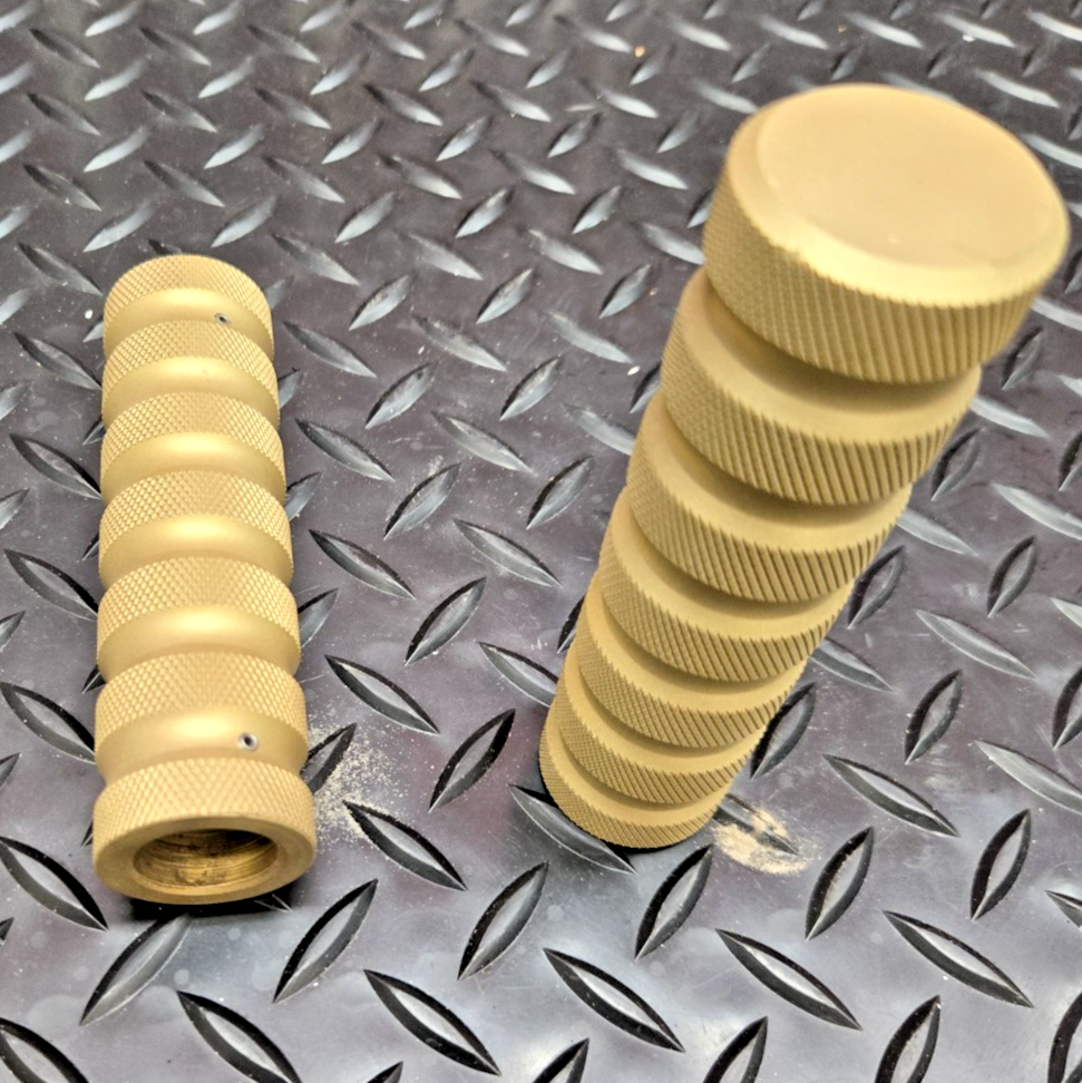 Brass Handle Bar Grips 7/8"  22mm  CAFE RACER BOBBER BRAT STYLE  #0761