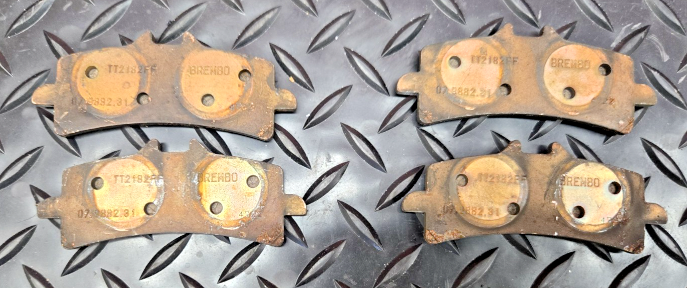BREMBO FRONT USED BRAKE PADS SET TT2182FF  BREMBO 07.9882.31  #0786