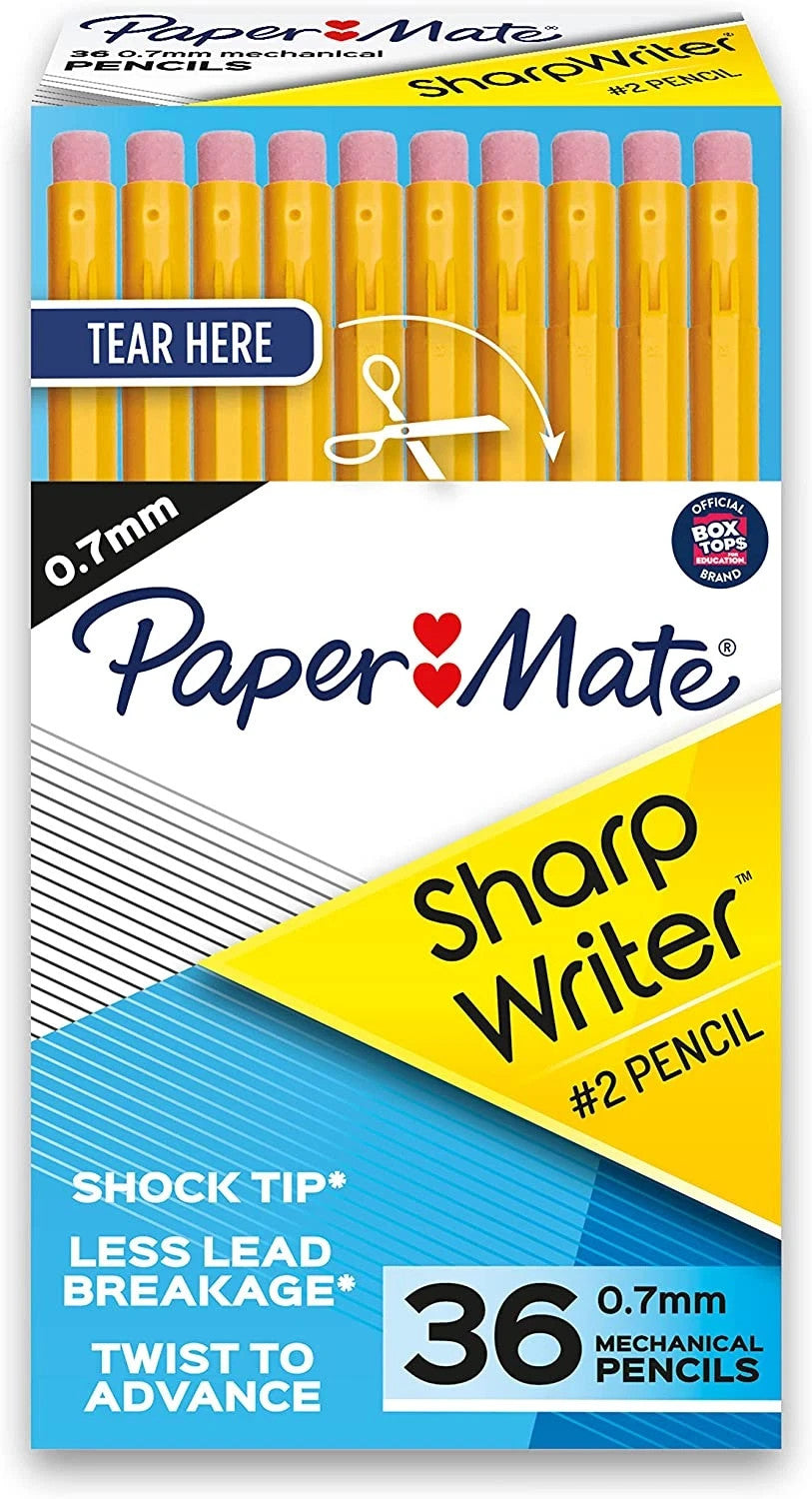 Paper Mate SharpWriter Mechanical Pencils 0.7mm #2 Yellow 35 #0080