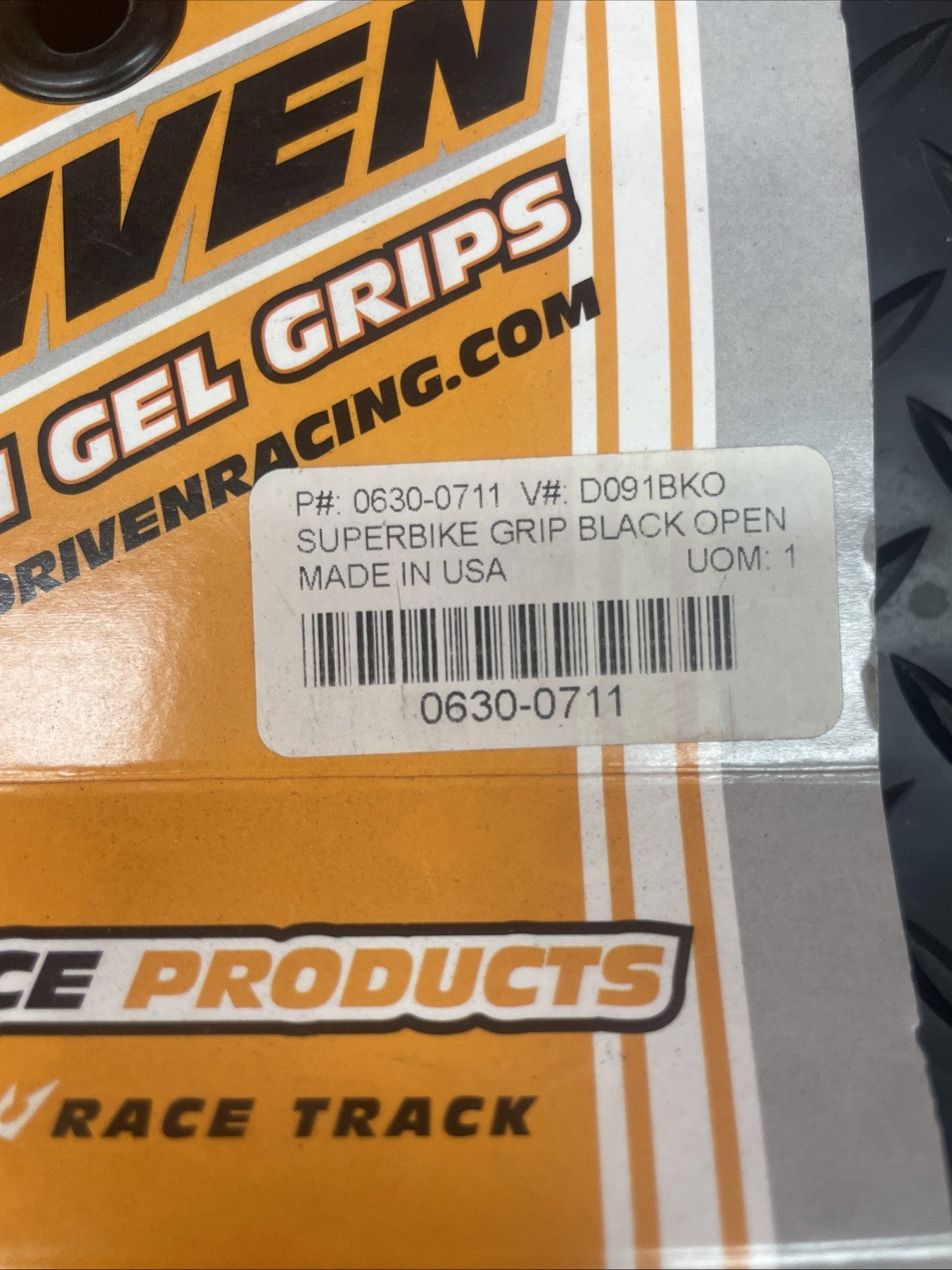 Driven Superbike Grips Open Black 7/8" D091BKO  0630-0711  #1114