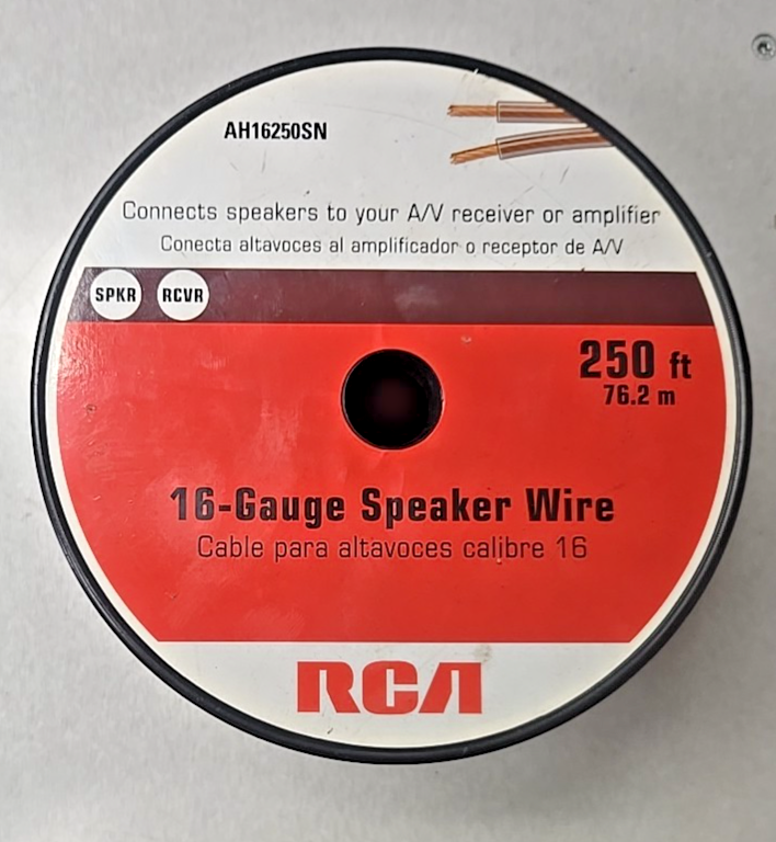 RCA 16 Gauge Speaker Wire 250 feet AH16250SN  #0942