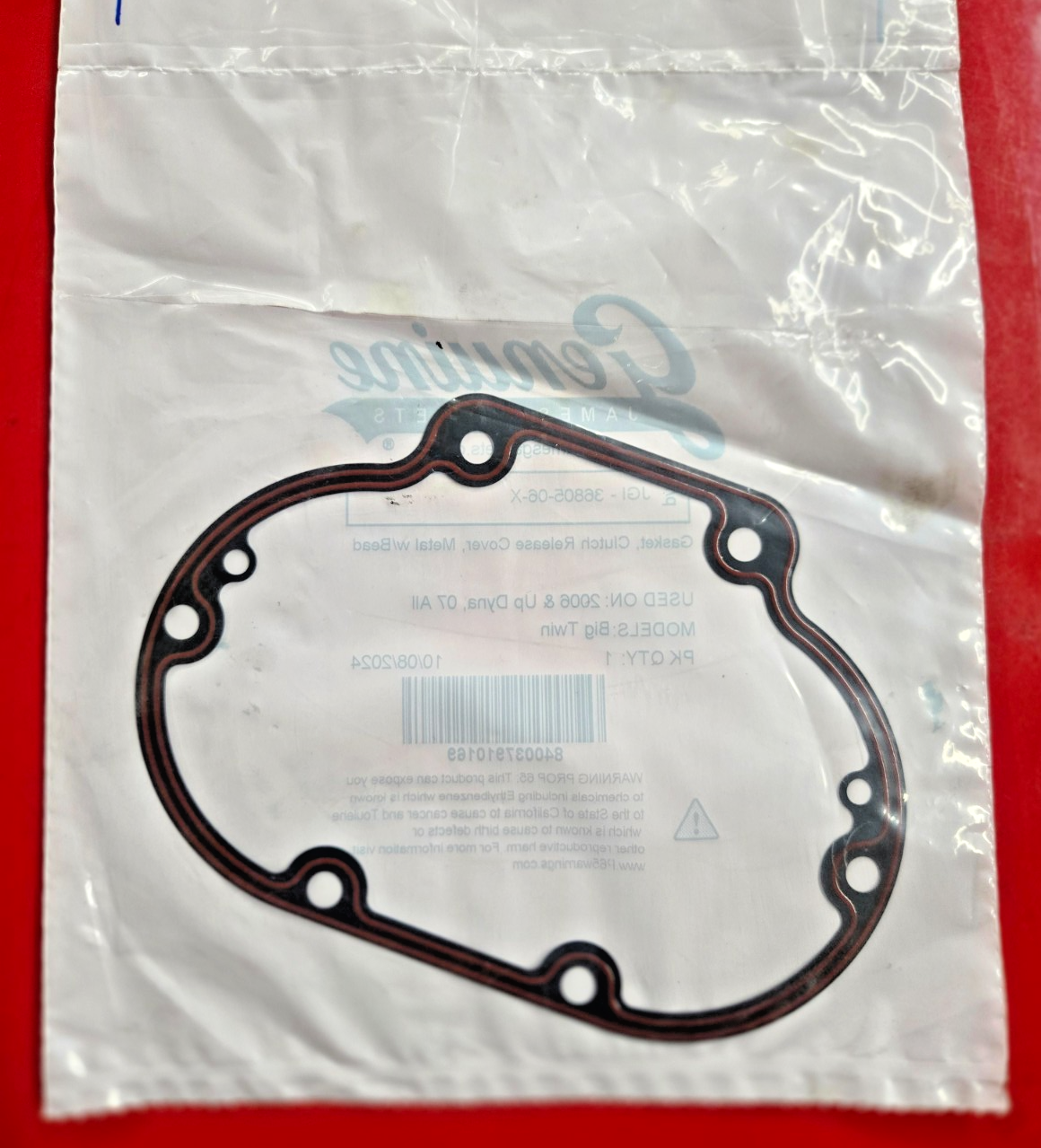 HARLEY DAVIDSON 36805-06-X OEM Transmission Clutch Release Cover GaskeT #0401