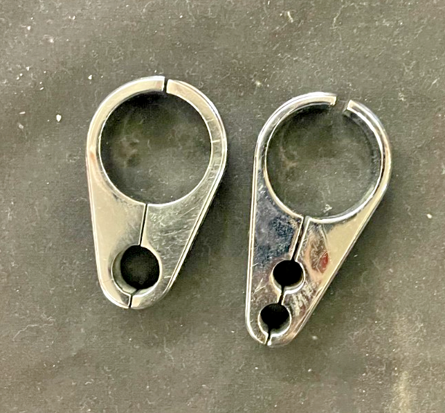 1.25 HARLEY FRAME BAR CABLE HOLDER Clutch THROTTLE Cable Wire Clamp Holder #0159