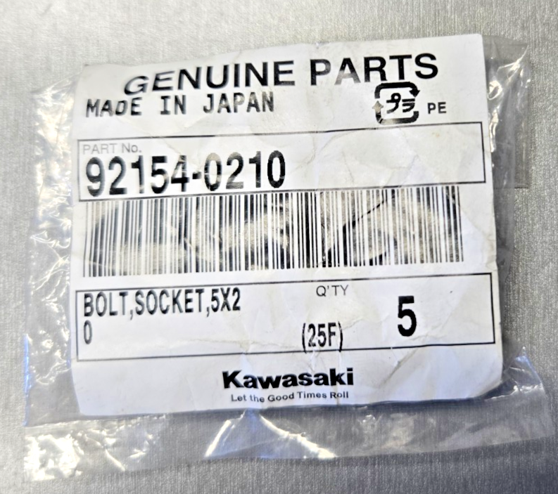 5X Kawasaki NOS NEW 92154-0210 Socket Bolt 5x20 ER EX KLE KLZ VN ZX #0588