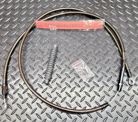 Harley Clutch Cable BLACK CLEAR Vinyl 70" LA Choppers LA-8200C08M #0847