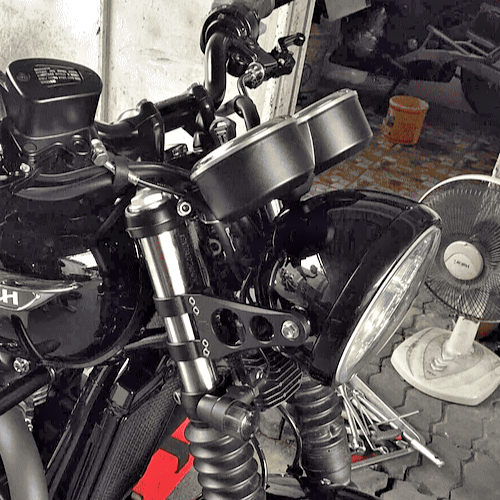 Motorcycle Headlight Bracket CNC 41mm Fork Head Lamp Holder CAFE RACER  #0691