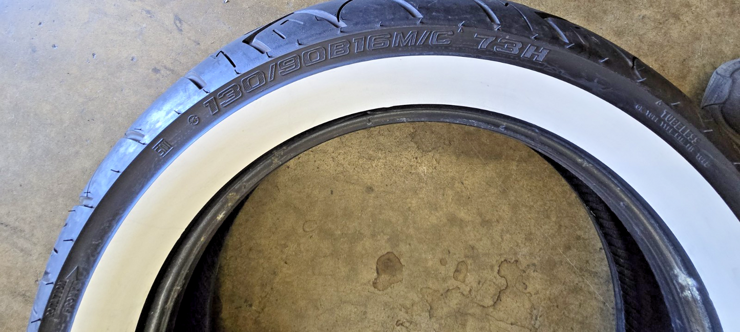 SHINKO SR777HD WHITE WALL   130 90 B16 HD  95%  #0614
