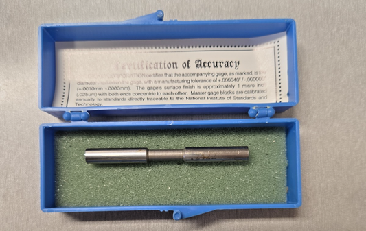 Deltronic Class X Plug Gage with Certificate of Accuracy .2422 #1240