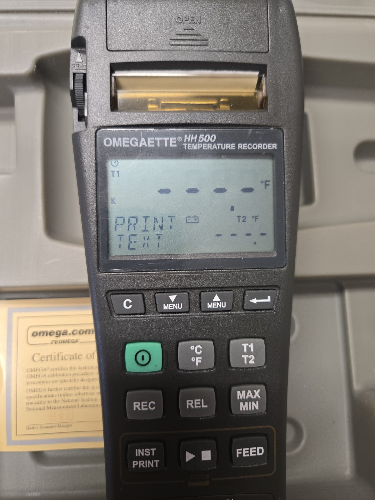 Omegaette HH500 Temperature Recorder In Case (all you see you get) #1238