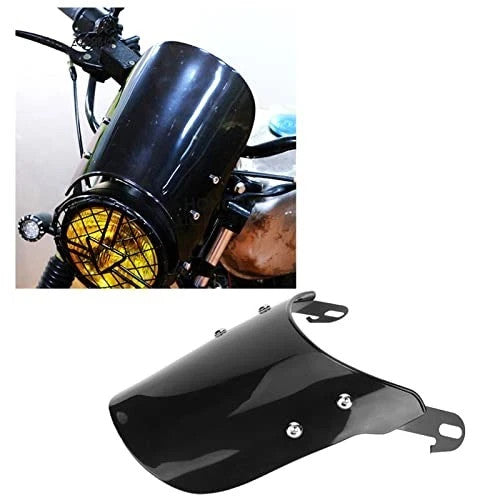Small Universal Windshield Motorcycle Wind Deflector Windscreen CAFE RACER #0119