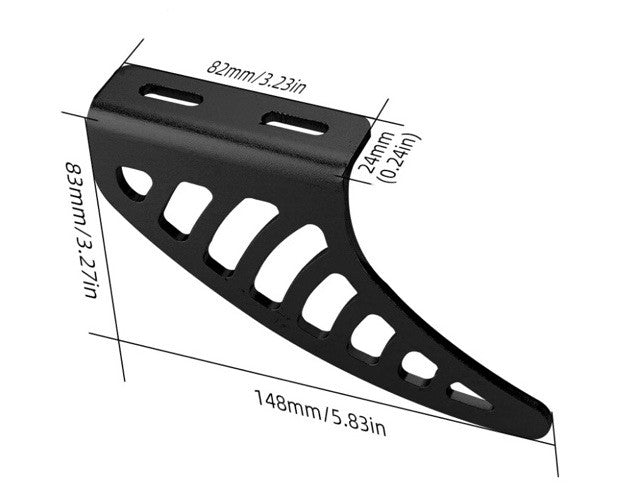 Motorcycle Racing Shark Fin Alloy Aluminium Chain Toe Guard Black  #1379