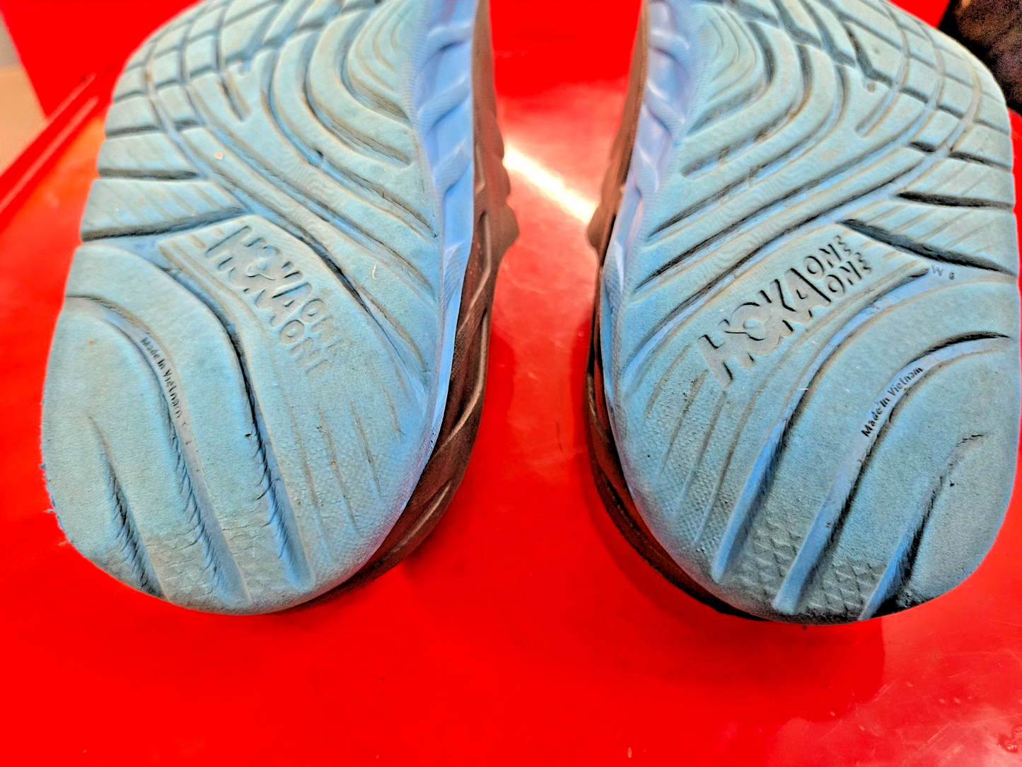 Hoka Ora Recovery Slide Womens Size 8 black blue Comfort Sandal Light #0414