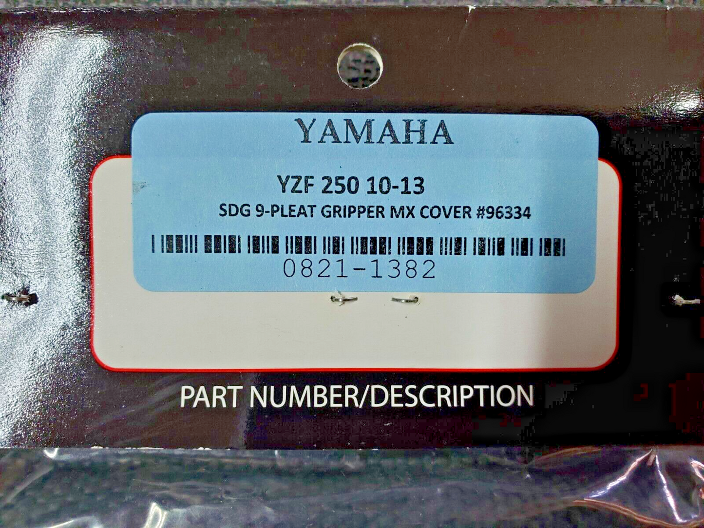 SDG 96334 9-Pleat Gripper Covers Black/Black YAMAHA YZF250 2010 2013