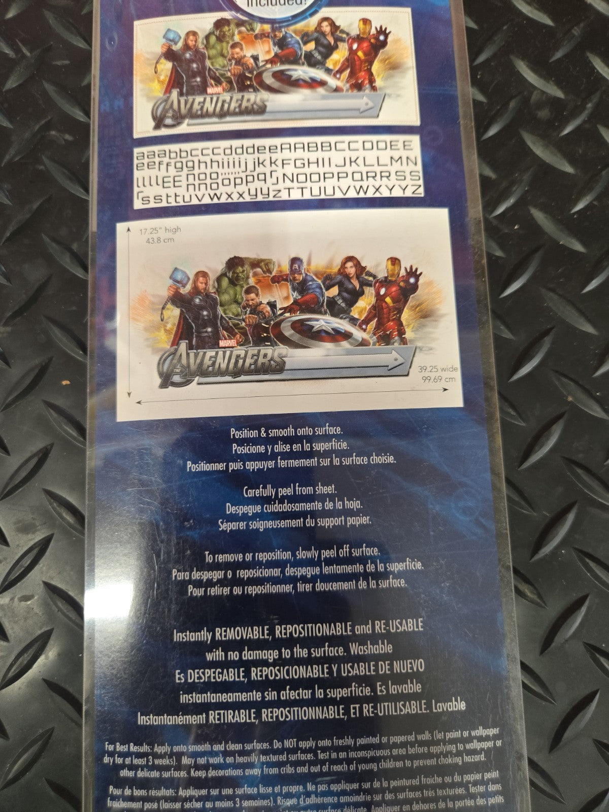 Marvel Avengers  Peel & Stick Wall Decals Removable Repositional, Sealed #1157
