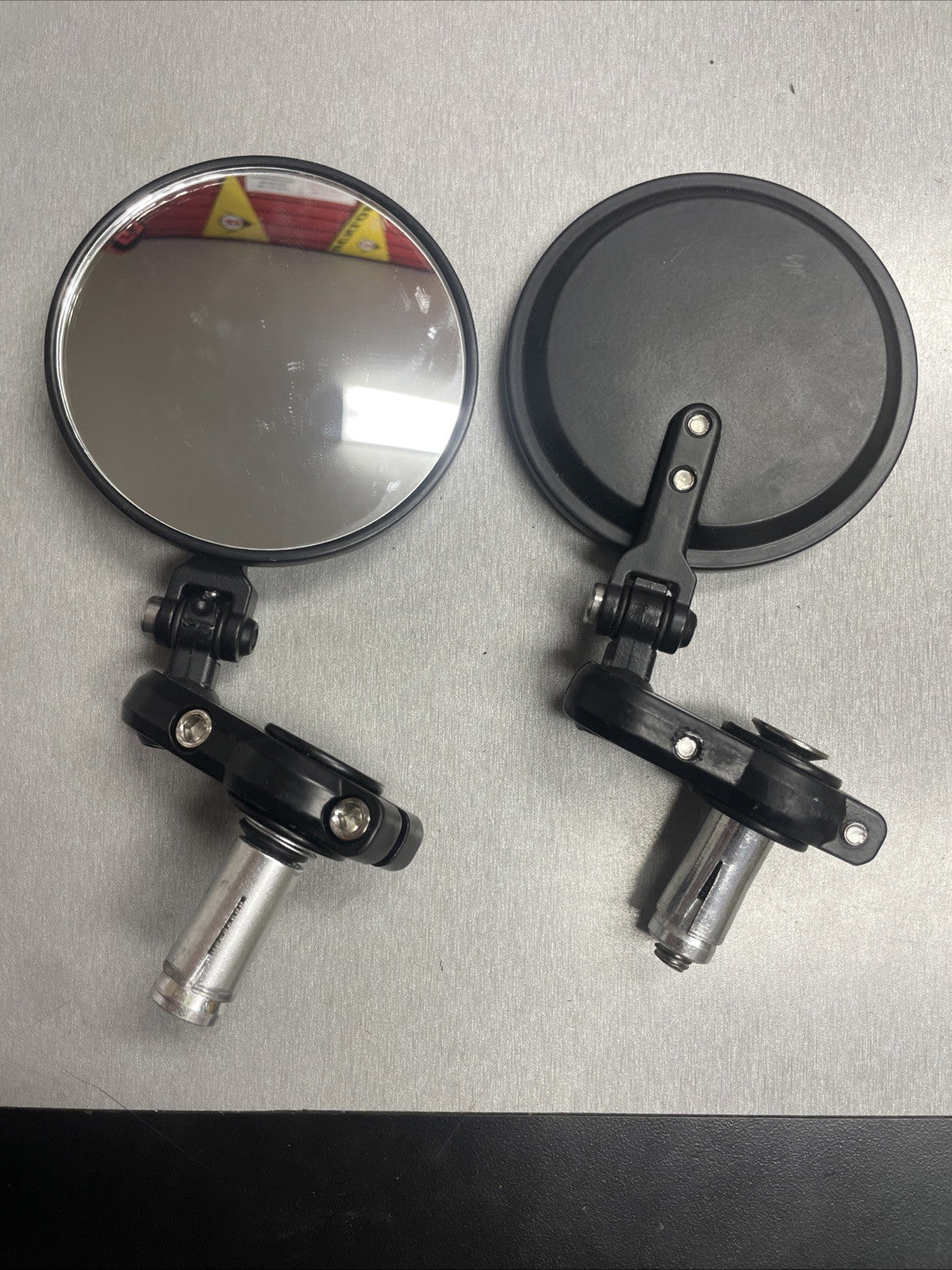 Cafe Racer Style Bar End Folding Mirrors 3 Inches #0680