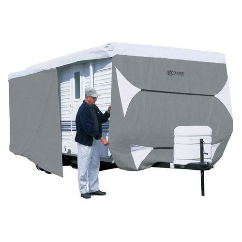 CLASSIC ACCESSORIES TRAVEL TRAILER COVER 73163 GRAY 18' - 20' FOOT RV CAMPER NEW