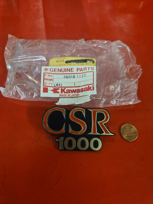Kawasaki NOS NEW 56018-1233 Side Cover Mark KZ1000 CSR #0374