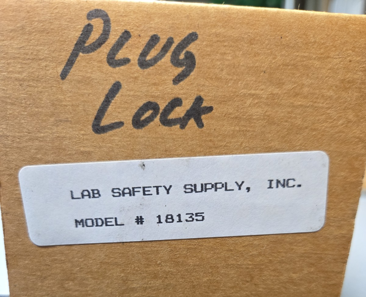 Lab Safety Supply  Lock-Out  PLUG LOCK  MODEL 18135 #1254