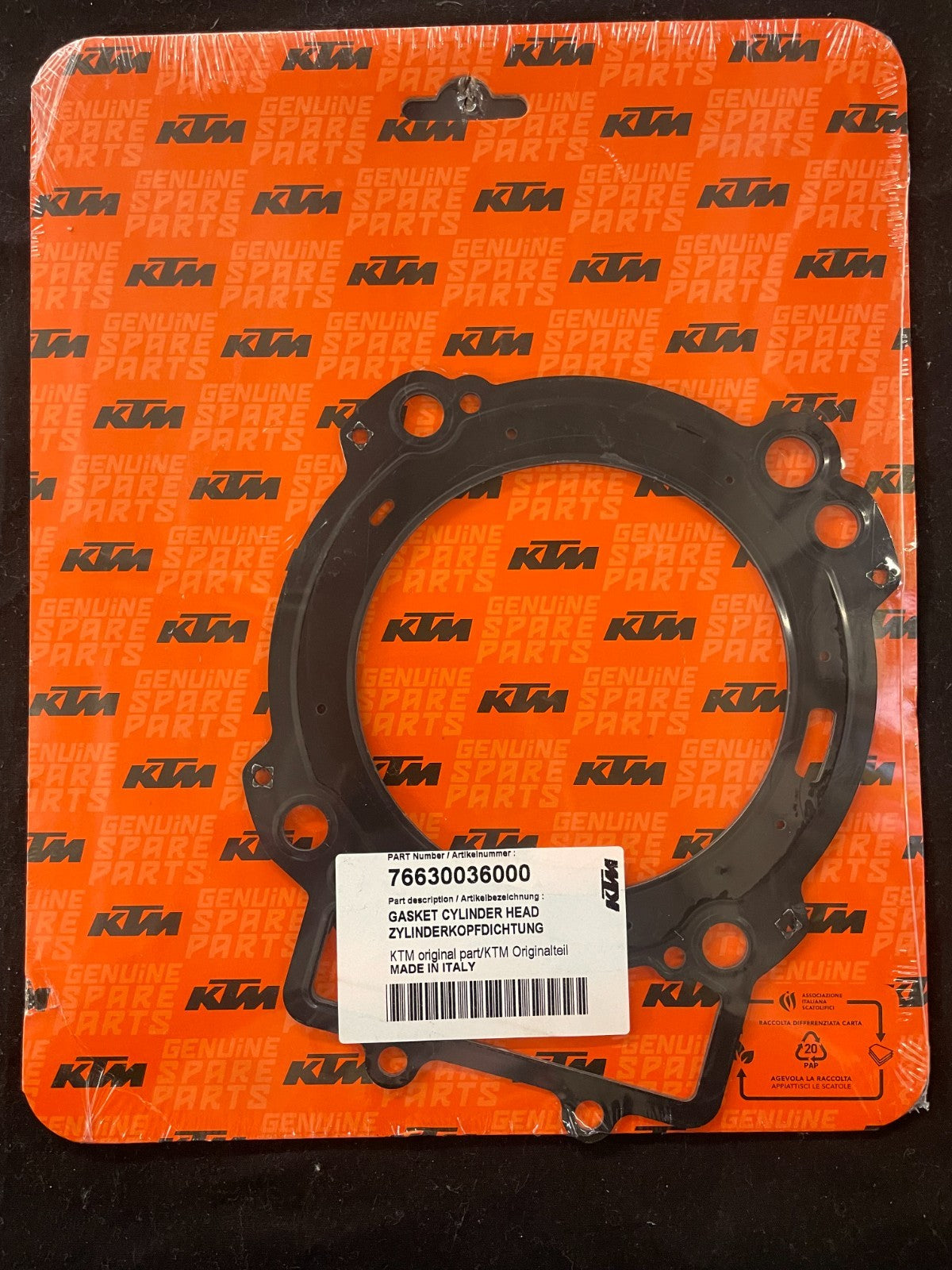KTM Genuine Cylinder Head Gasket Dia105 - 76630036000   #0217