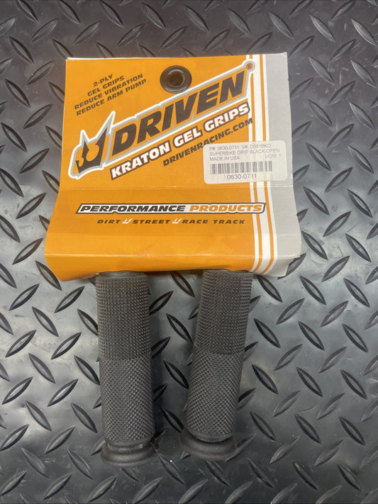 Driven Superbike Grips Open Black 7/8" D091BKO  0630-0711  #1114