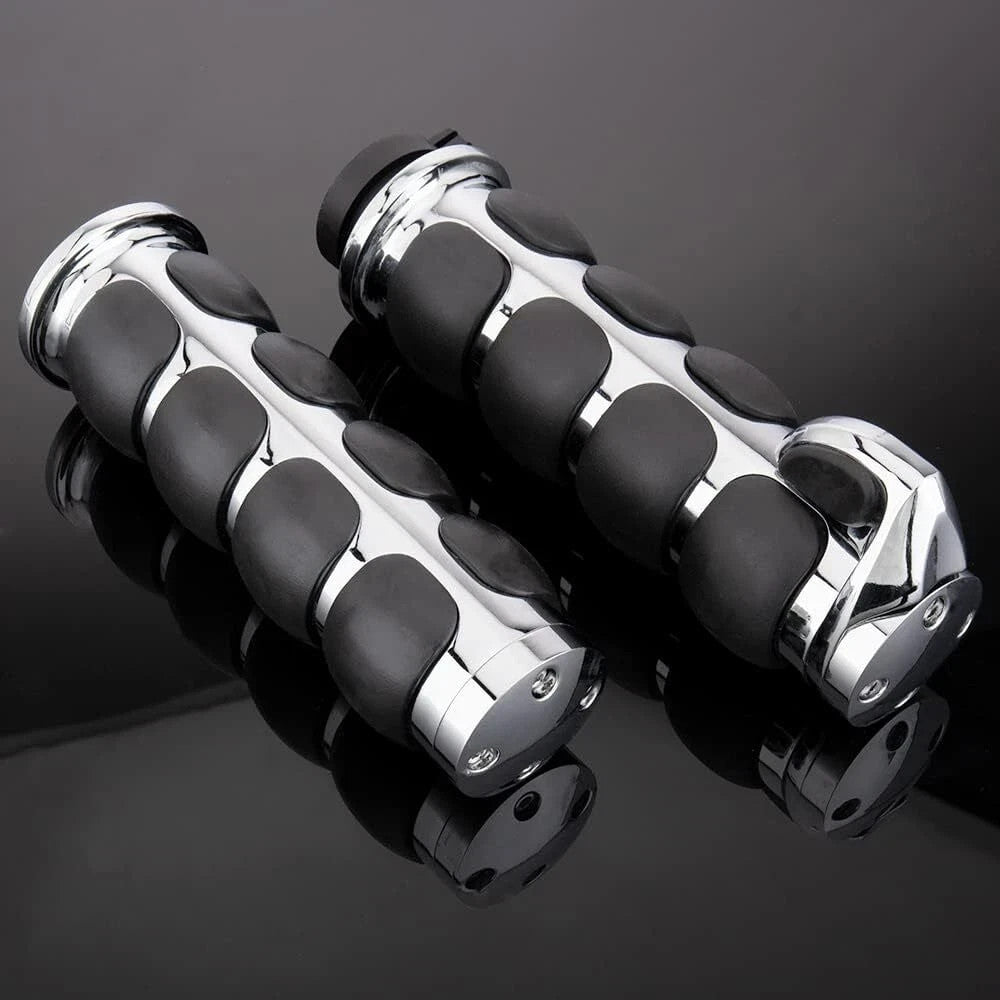 1" Motorcycle Handle Bar Hand Grips Harley Road King Softail Electra Glide #0499