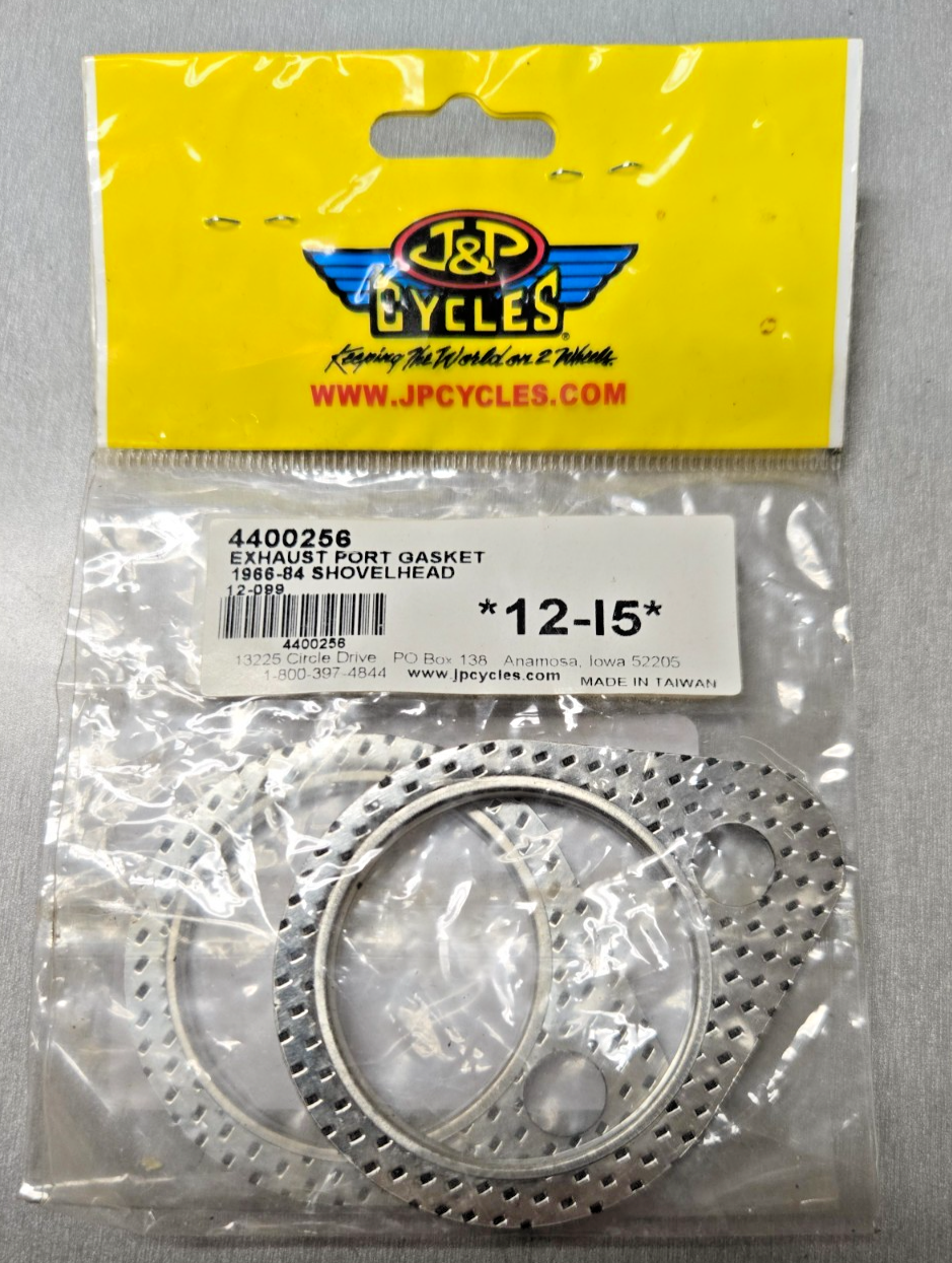 2x Exhaust Port Gasket 1966-84 Shovelhead 12-099 Harley J&P #0765