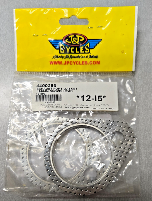 2x Exhaust Port Gasket 1966-84 Shovelhead 12-099 Harley J&P #0765