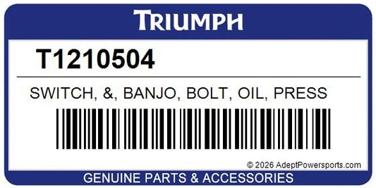 OEM Oil Pressure Sensor Triumph BONNEVILLE 865 900 carburetor EFI 04-16 T1210504
