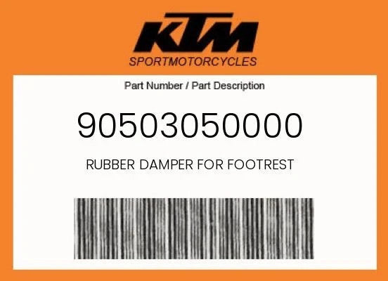 2X KTM Genuine Rubber Damper For Footrest - 90503050000  #0651