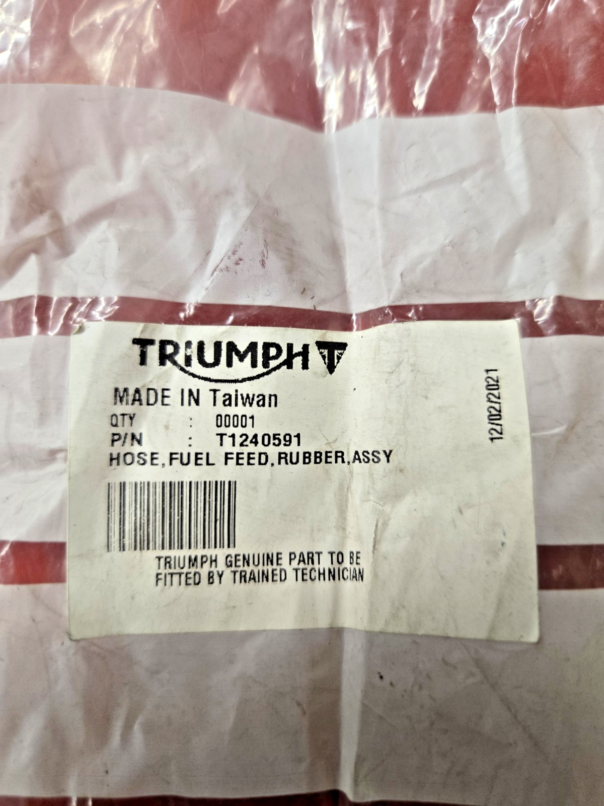 Triumph Speed Triple 1050 Speed Triple R S and RS Fuel Line T1240591 #0623