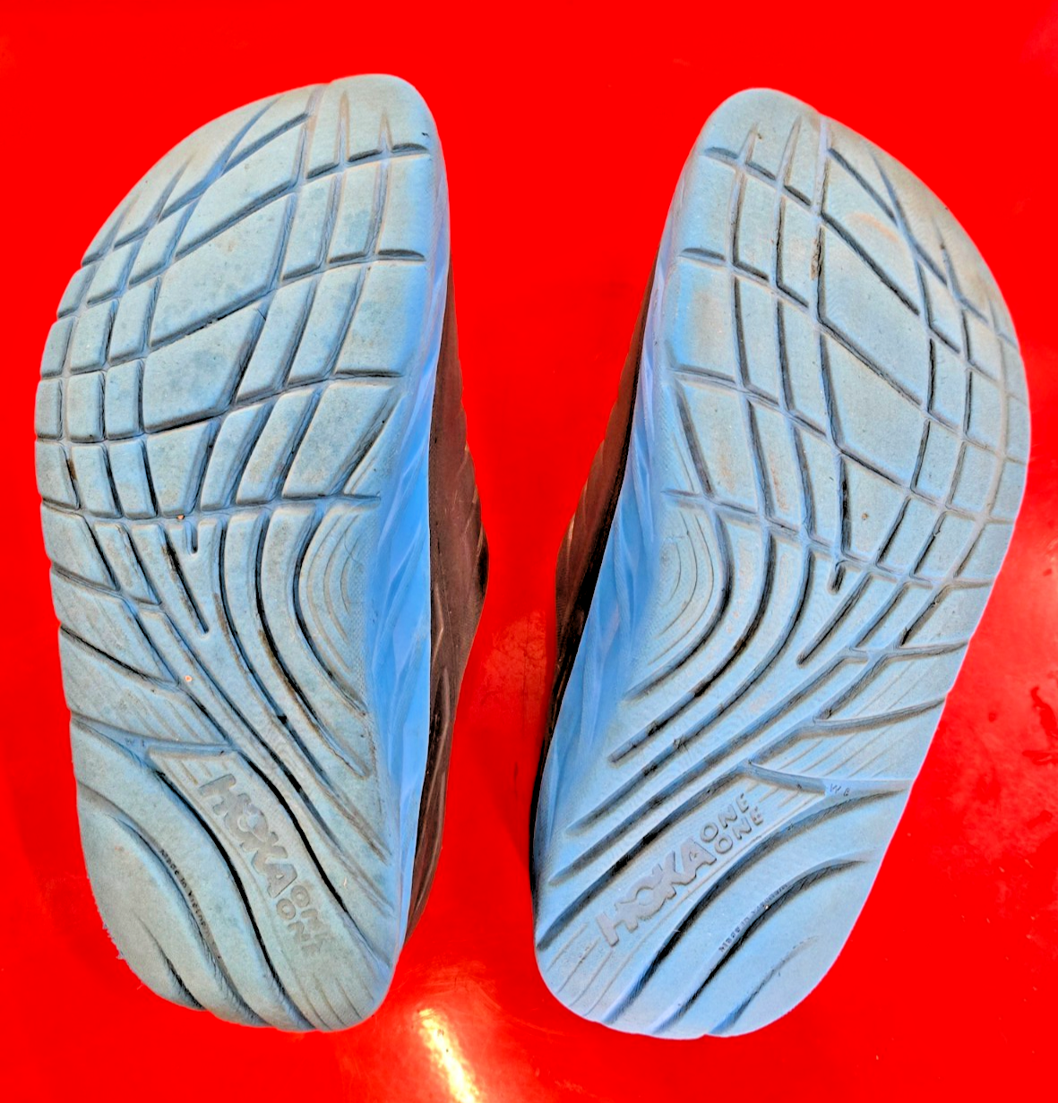 Hoka Ora Recovery Slide Womens Size 8 black blue Comfort Sandal Light #0414
