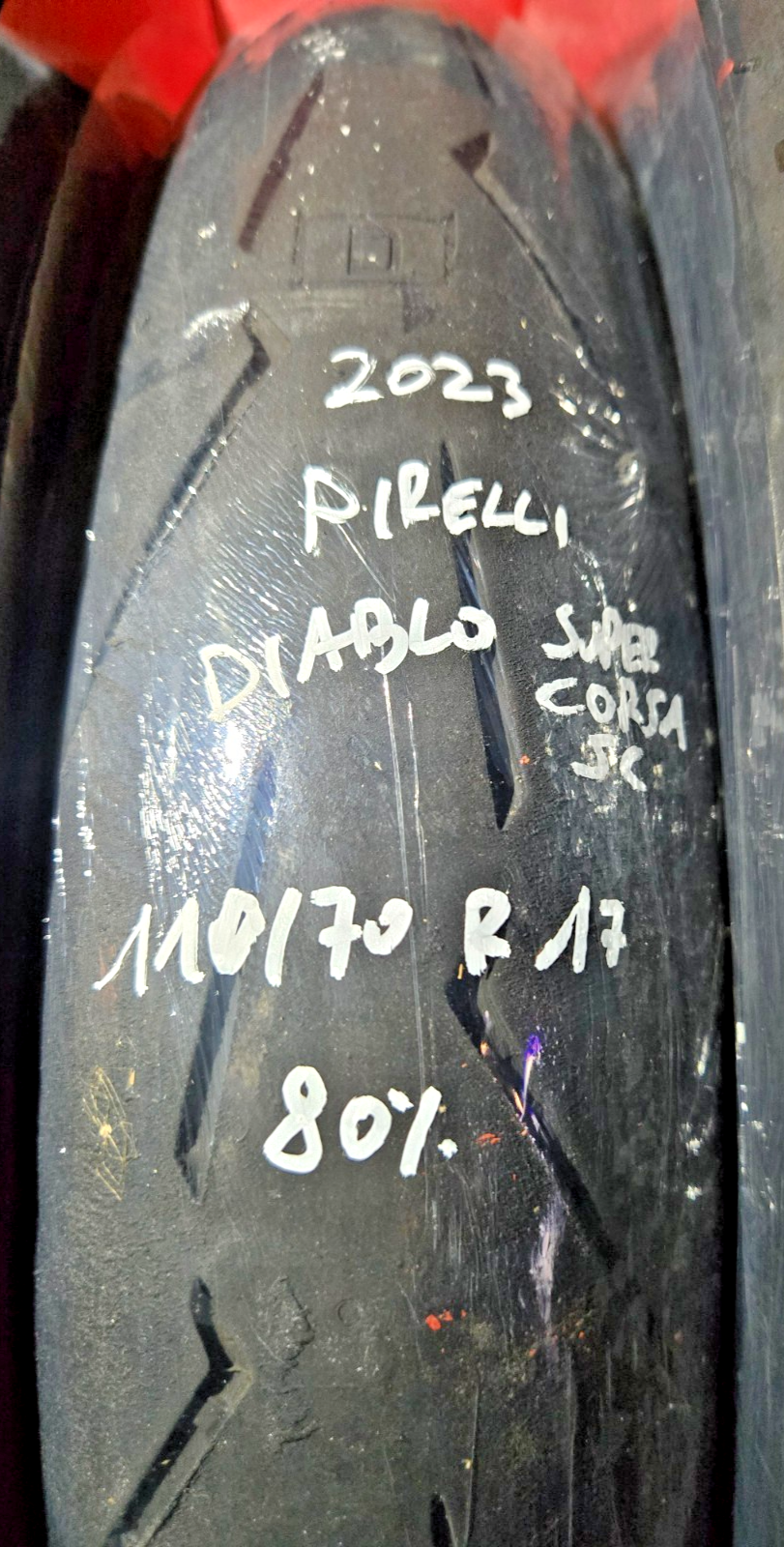 USED PIRELLI DIABLO SUPERCORSA SC  110 70 17  2023  80%