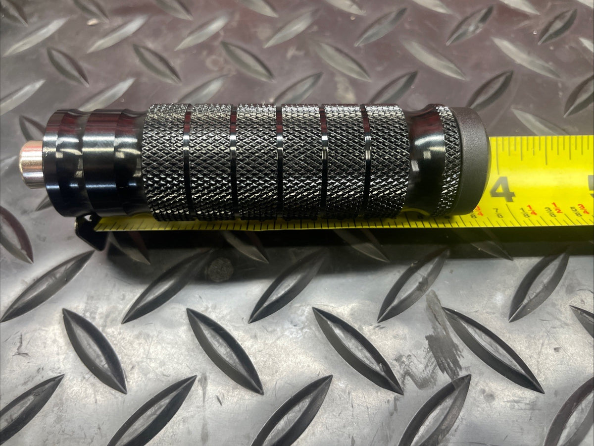 Racing Black Aluminum Foot Pegs 3 1/2”  M8 Bolt   #1407