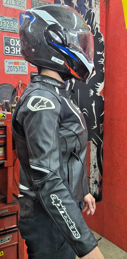 Alpinestars Stella Jaws Perforated Womens Leather Jacket (12US/48EU, Black)