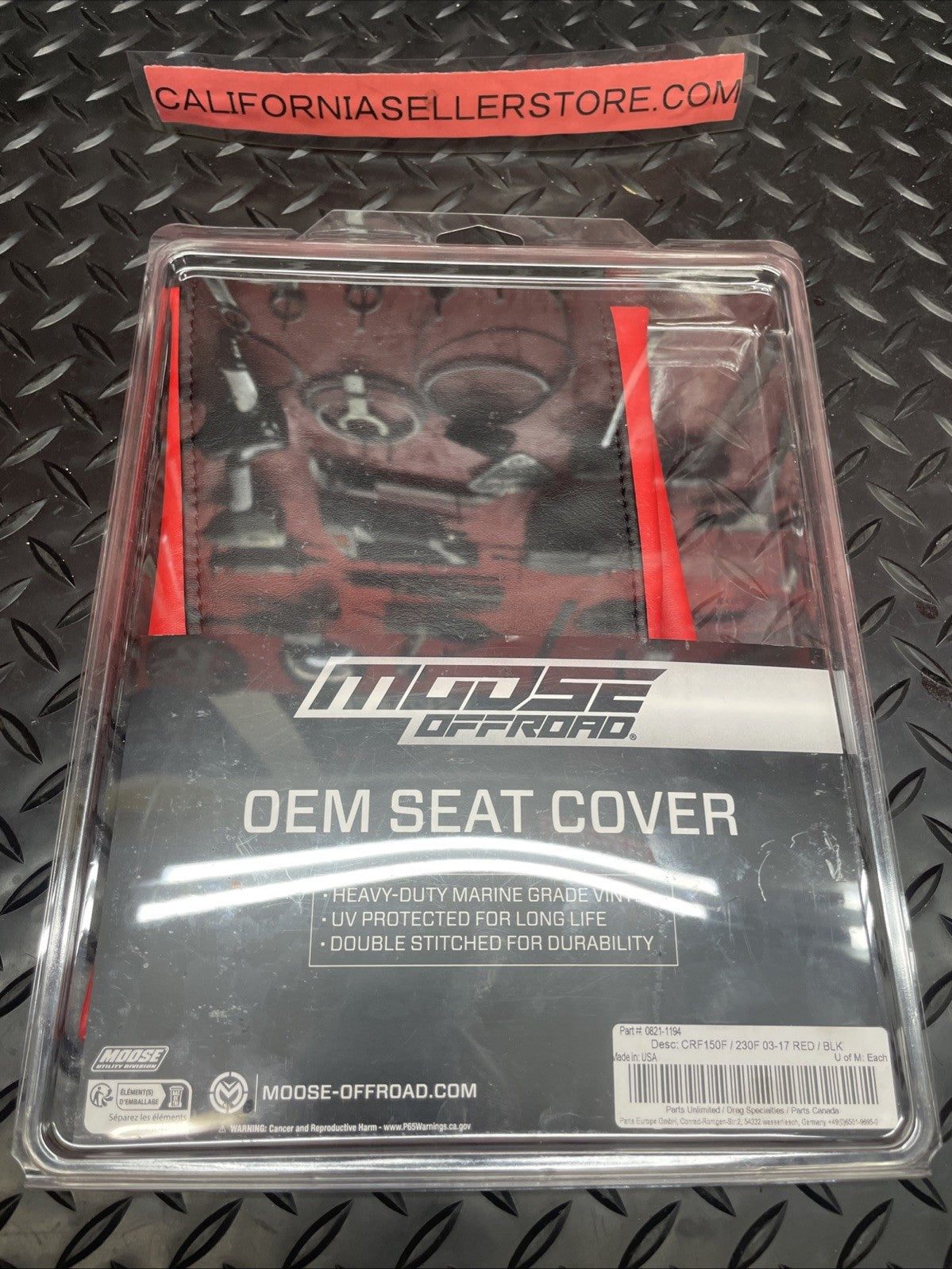 Honda CRF230F 2003/17 Moose Offroad Seat Cover Red/Black 0821-1194 #0835