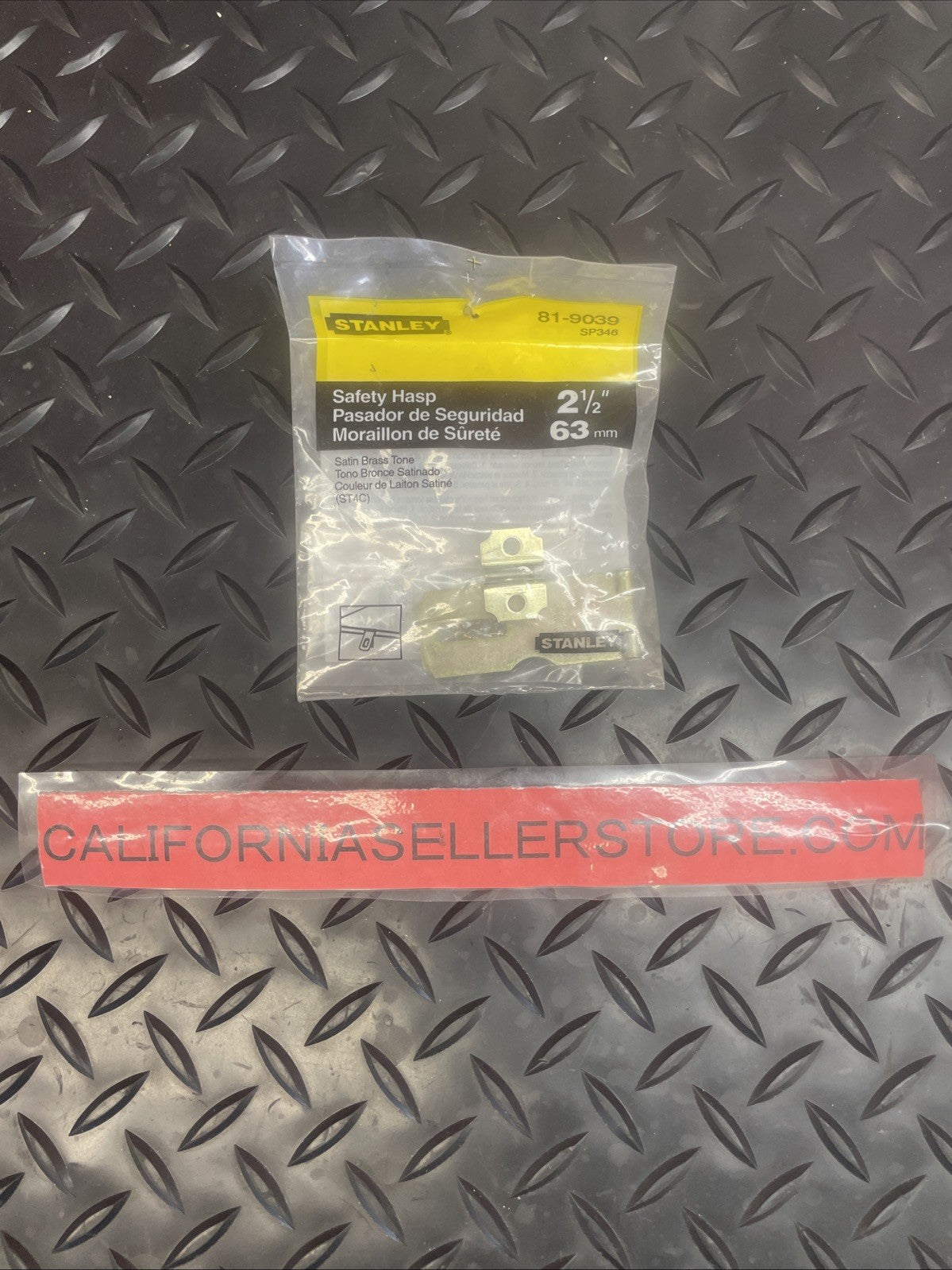 Stanley Hardware Safety Hasp (2 1/2” 63mm) Satin Brass Tone  81-9039 SP346 #1287