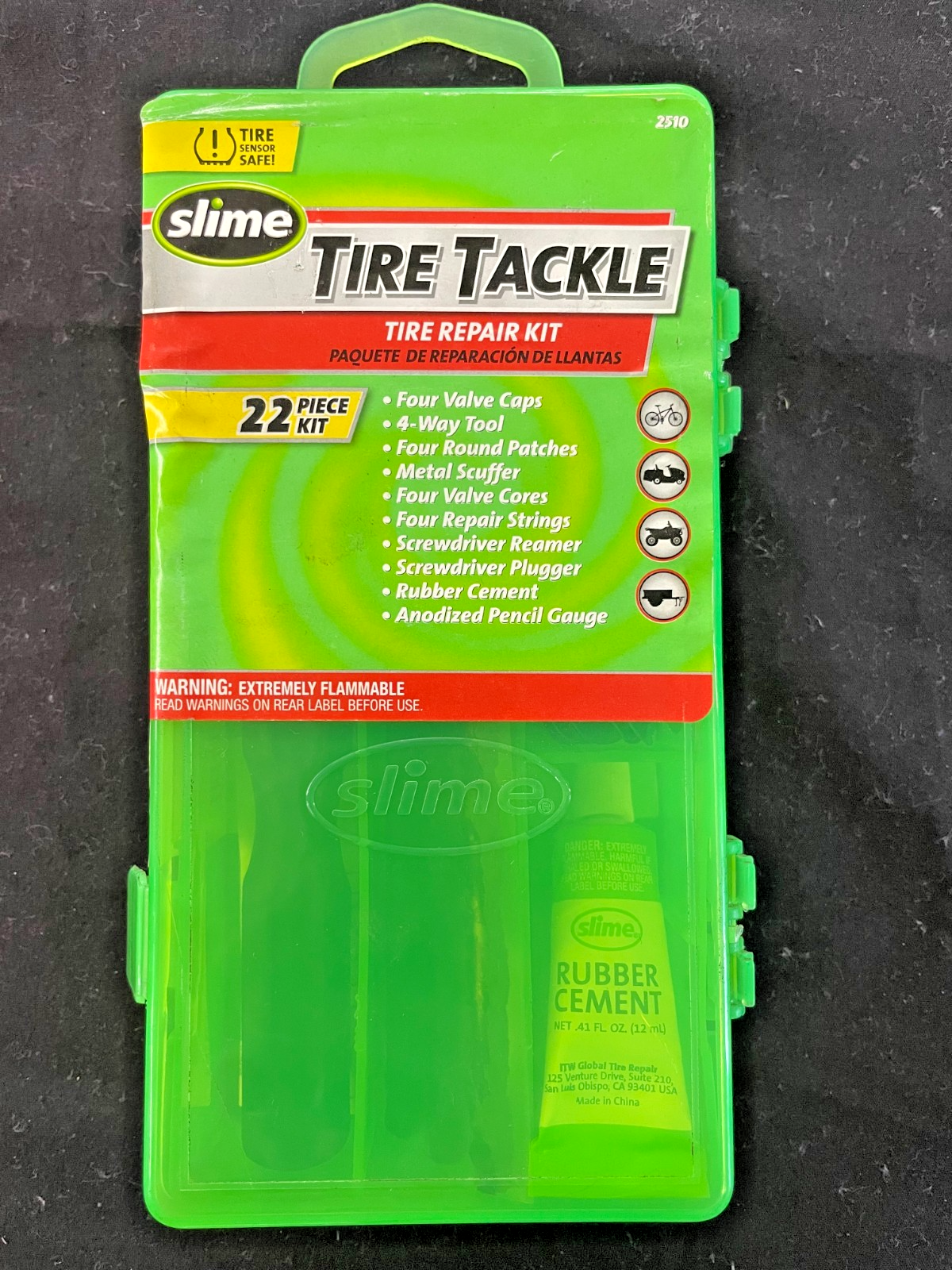 Slime Tire Repair Tackle Kit, Large, Contains Strings, Tools and Pencil  #0219