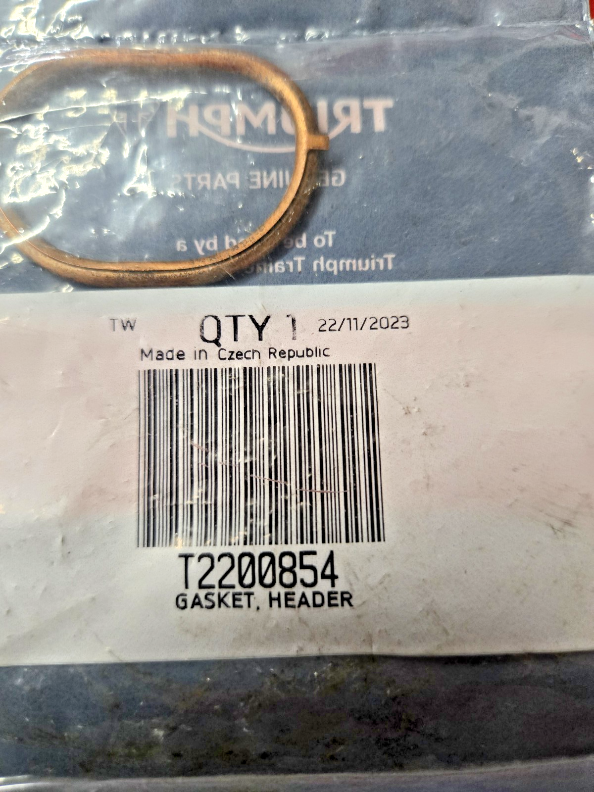 Triumph Exhaust Header Gaskets & Studs Daytona 675 Street Triple 675 765 #0628