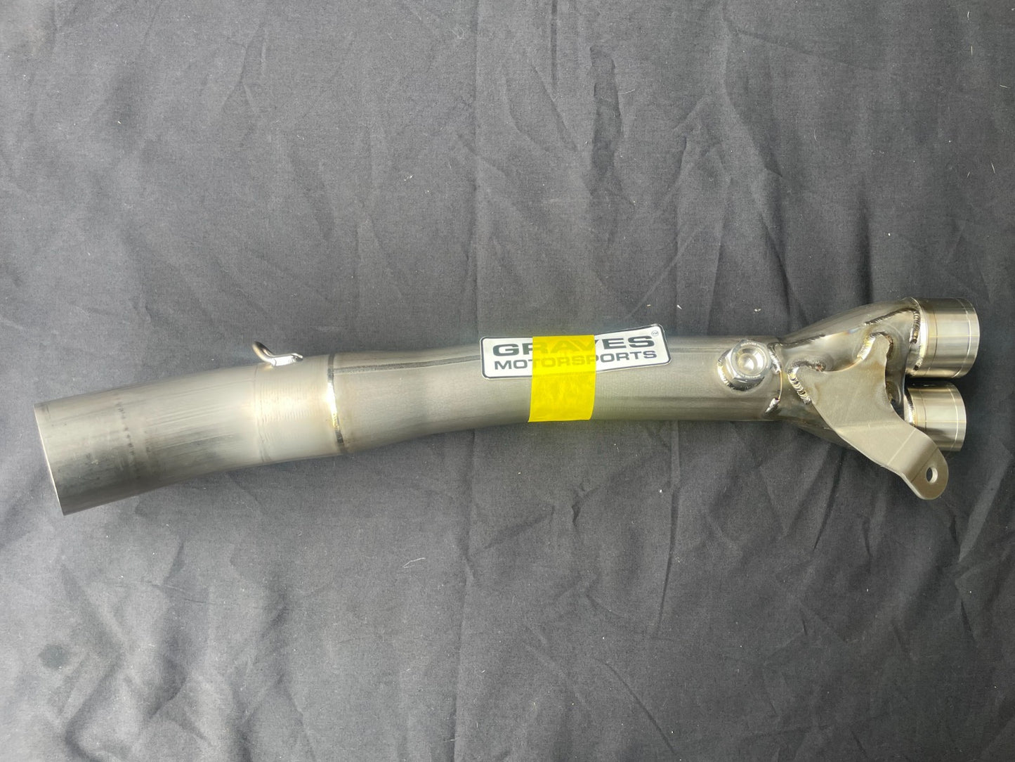 Kawasaki ZX10R Graves Exhaust Mid Pipe Titanium 2016-24 FIT ONLY GRAVES HEATERS