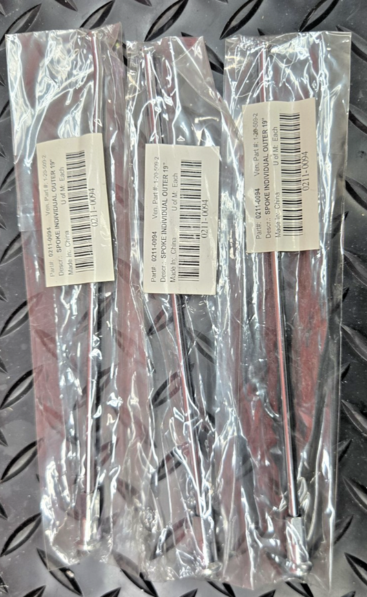 1X Aftermarket 0211-0094, 1-20-509-2 19" Outer Spokes SOLD EACH  #0542