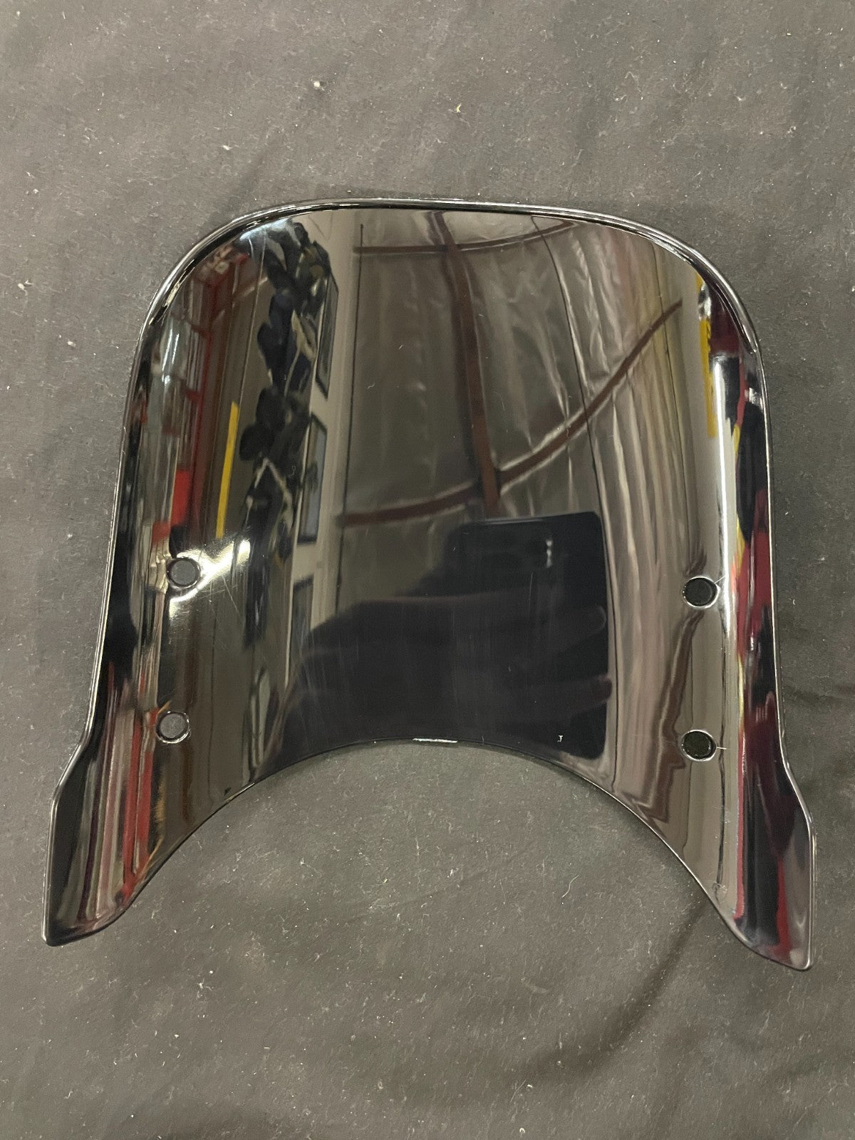 Small Universal Windshield Motorcycle Wind Deflector Windscreen CAFE RACER #0119