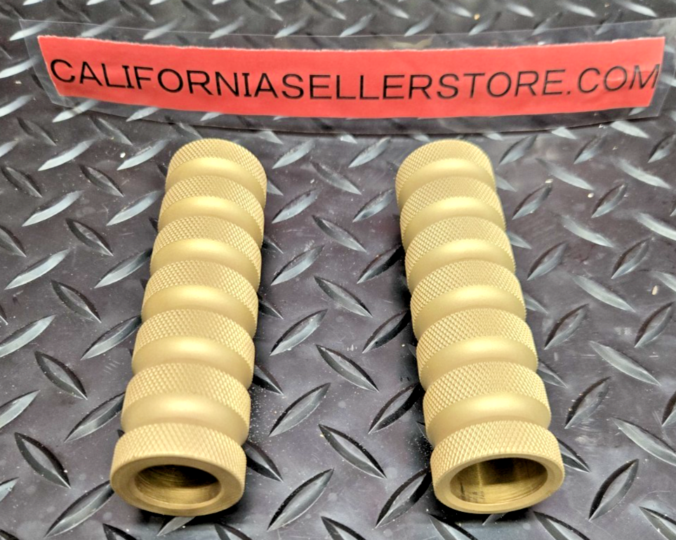 Brass Handle Bar Grips 7/8"  22mm  CAFE RACER BOBBER BRAT STYLE  #0761
