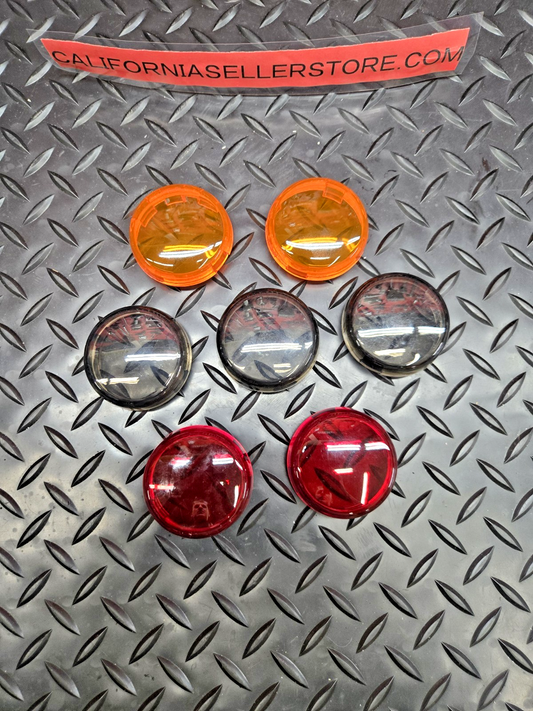 RED AMBE SMOKE Turn Signal Lens Covers Harley Bullet Dome Style SOLD EACH #0762