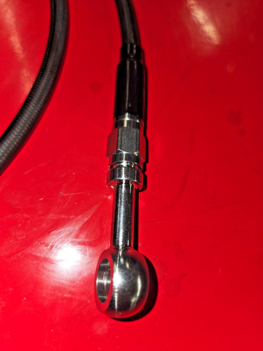 Braided Brake Hose Line -  50" - 180°/90° Adjustable Banjos  #0426