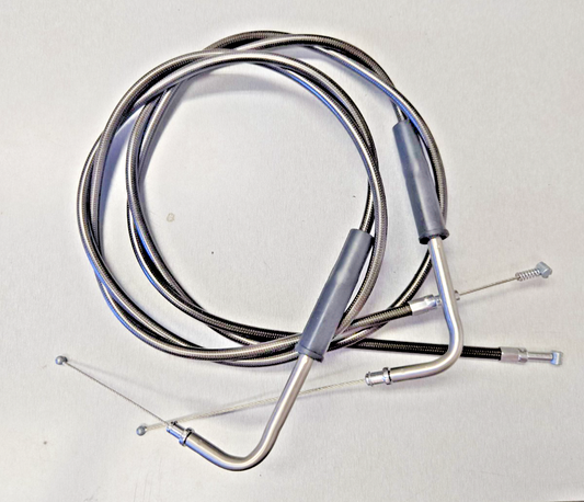 2X 40"  Throttle Cable Sets PULL AND PUSH Harley Sportster XL Black clear #0480