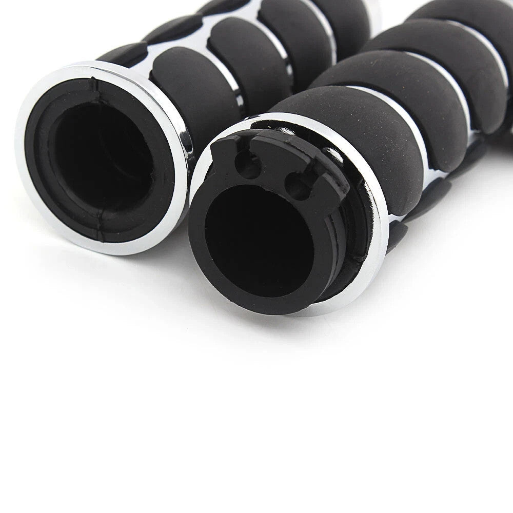 1" Motorcycle Handle Bar Hand Grips Harley Road King Softail Electra Glide #0499