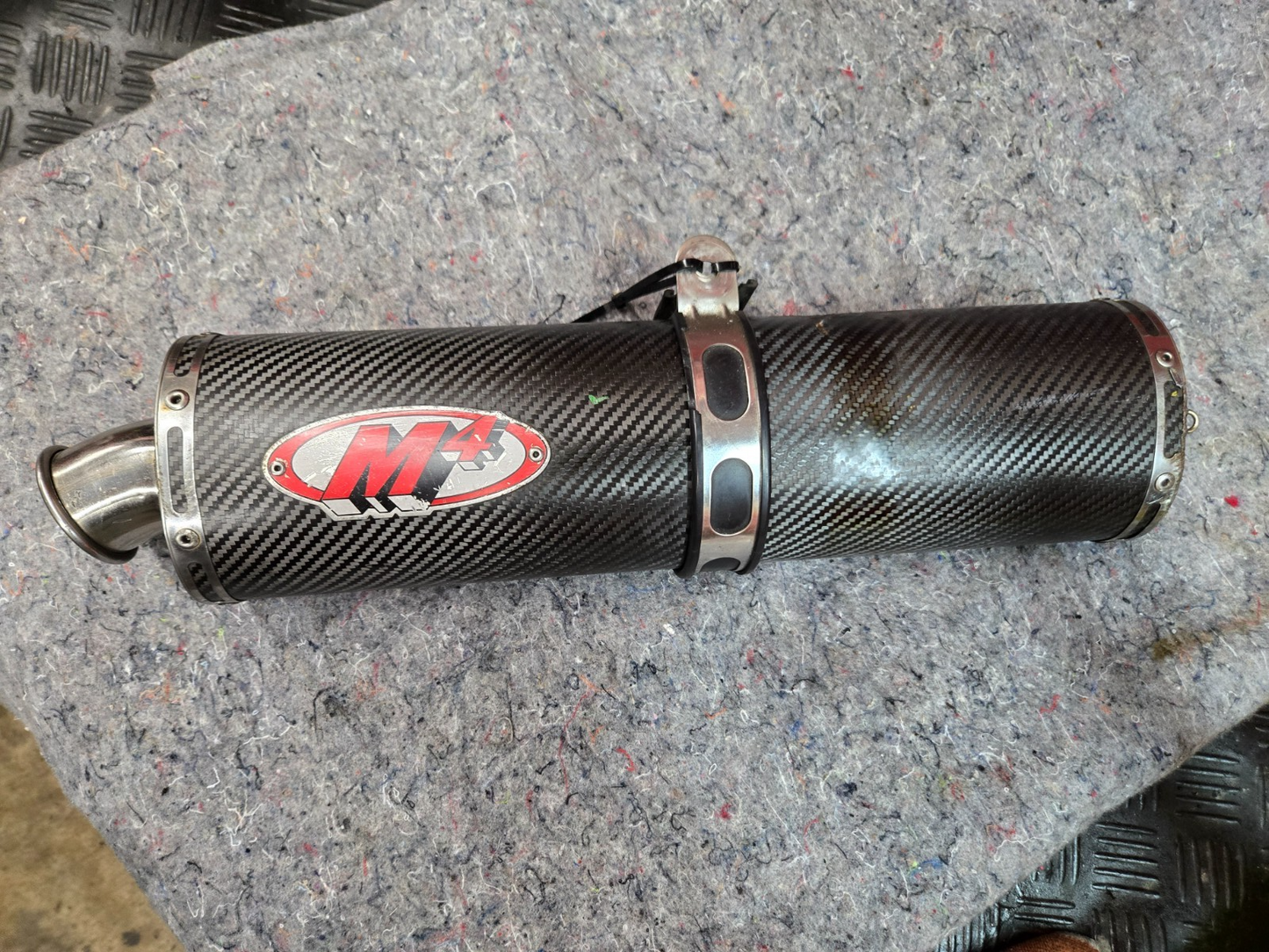 M4 SLIP ON MUFFLER EXHAUST 51 MM Pipe CARBON FIBER   #0252