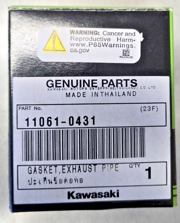 Kawasaki OEM 11061-0431 Gasket Exhaust Pipe C #0580