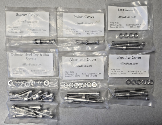 HONDA 1971-1978 CB500 CB550 POLISHED STAINLESS STEEL ENGINE BOLT SCREW SET #0578